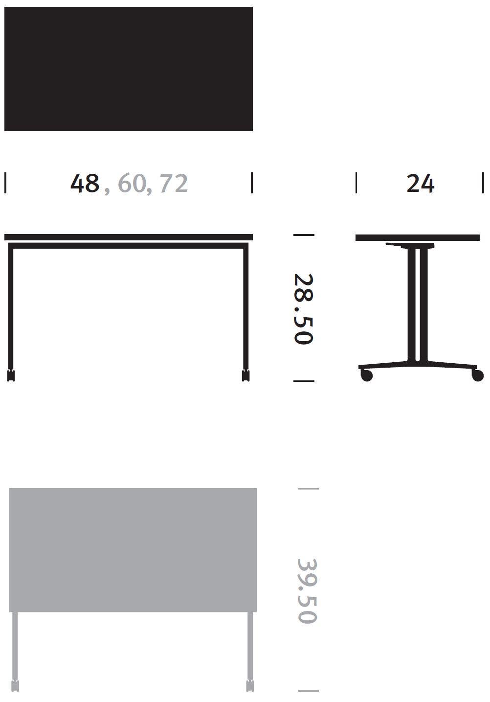 Herman Miller Everywhere™ Flip-Top Table - Rectangular