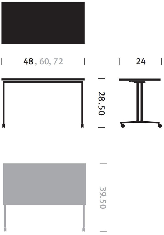 Herman Miller Everywhere™ Flip-Top Table - Rectangular