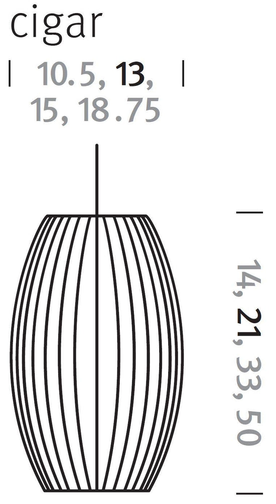 Herman Miller Nelson® Cigar® Bubble Pendant Lamp