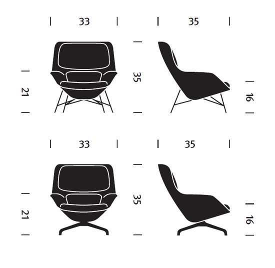 Herman Miller Striad® Mid-Back Lounge Chair