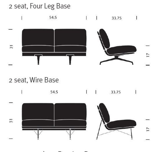 Herman Miller Striad® Two Seater Low-Back Armelss Sofa