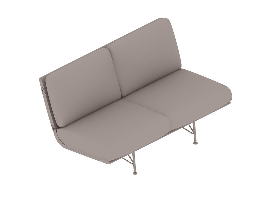 Canapé sans accoudoirs Striad® deux places dossier bas Herman Miller