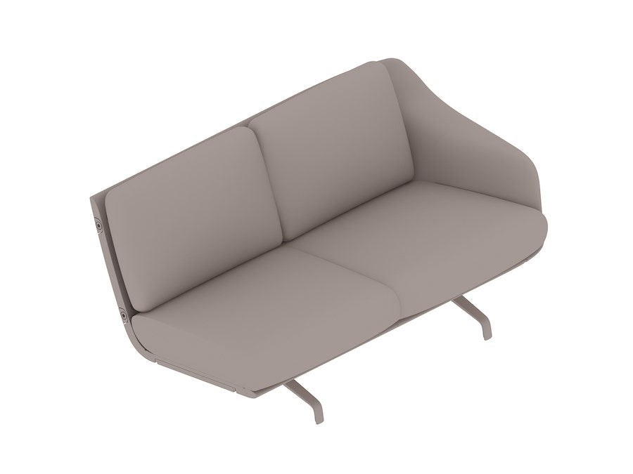 Herman Miller Striad® Two Seater Low-Back Sofa with One Side Arm