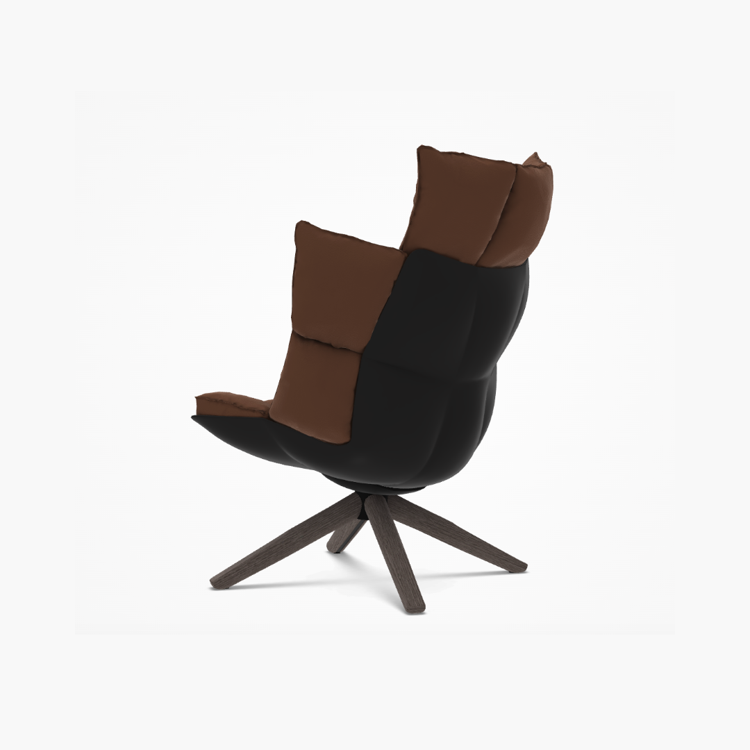 Fauteuil Husk High et repose-pieds - Expédition rapide