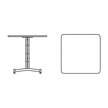 Knoll Iquo Bistro Table - Square