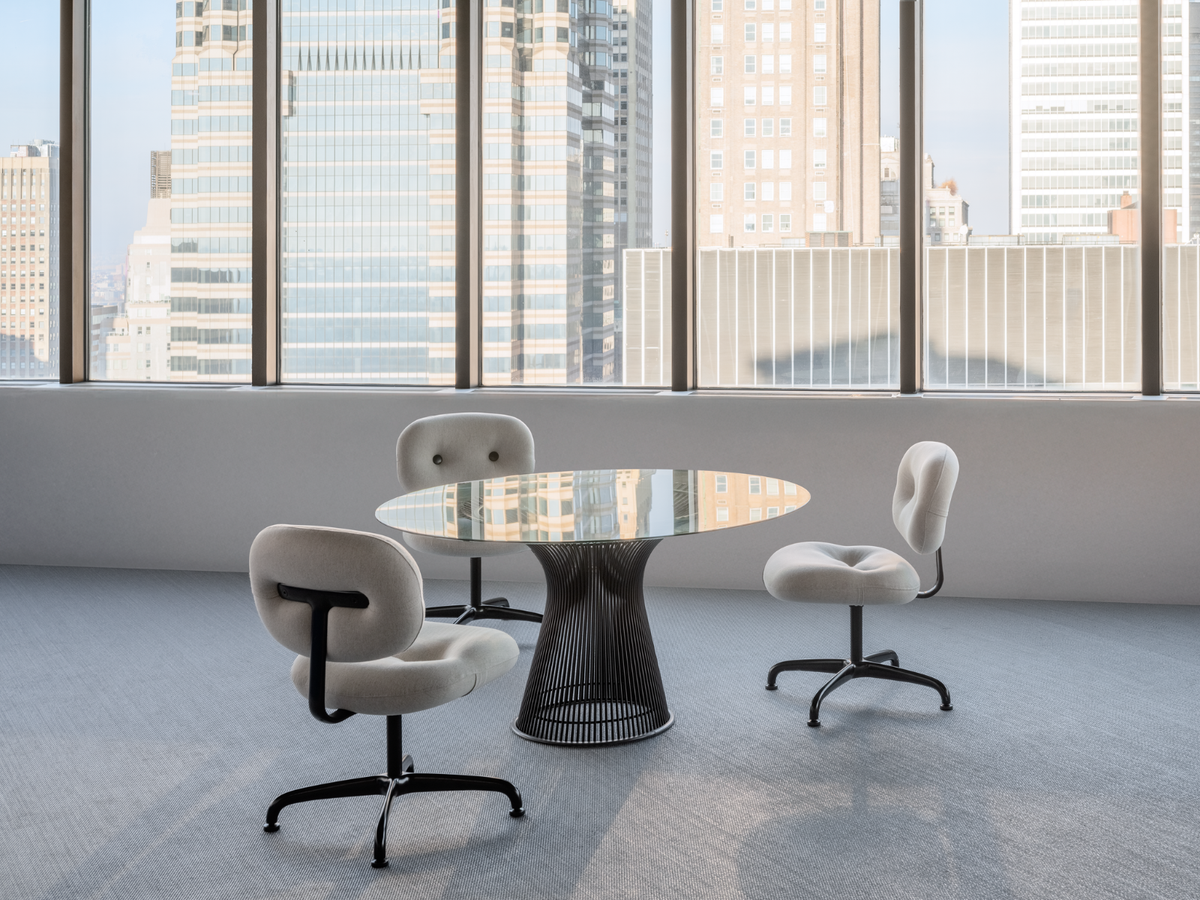Knoll Morrison Hannah™ Chair Single Upholstery, 4-Star Glides Base