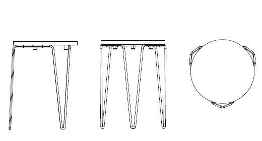 Knoll Hairpin Stacking Table