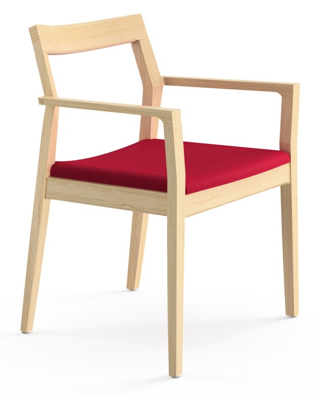 Knoll Marc Krusin Side Chair with Arms Upholstered