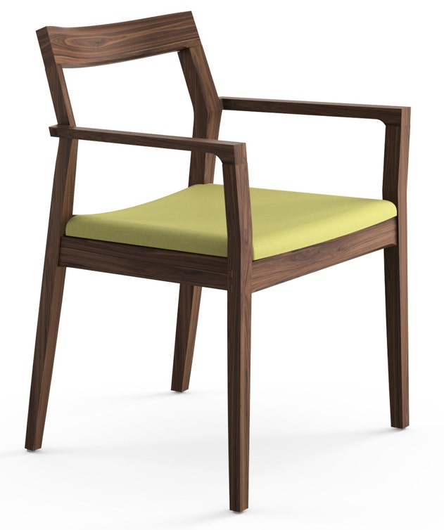Knoll Marc Krusin Side Chair with Arms Upholstered