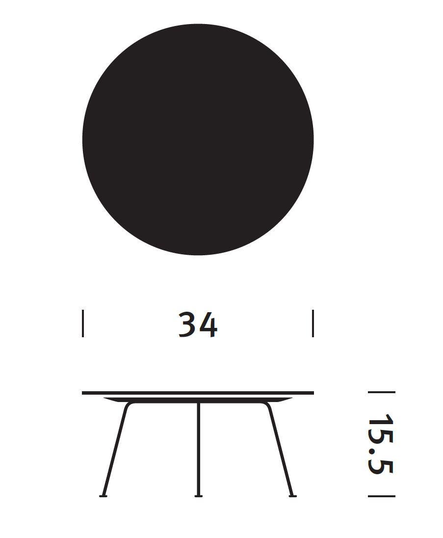 Herman Miller Eames® Molded Plywood Coffee Table Metal Base