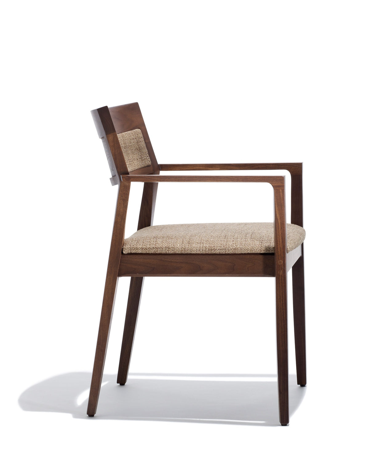 Chaise latérale rembourrée Knoll Marc Krusin avec accoudoirs