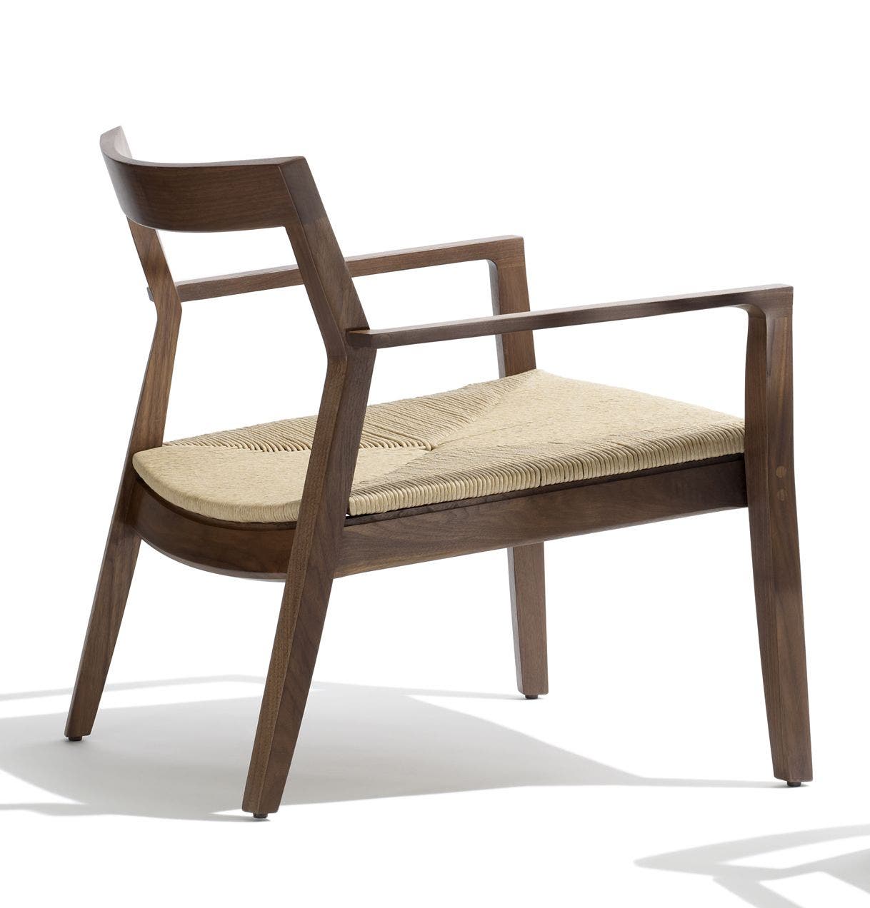 Knoll Marc Krusin Lounge Chair With Arms Paper Rush Seat