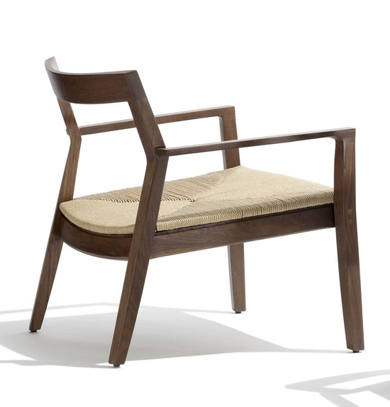 Knoll Marc Krusin Lounge Chair With Arms Paper Rush Seat