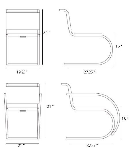 Knoll Ludwig Mies Van Der Rohe - MR Side Chair
