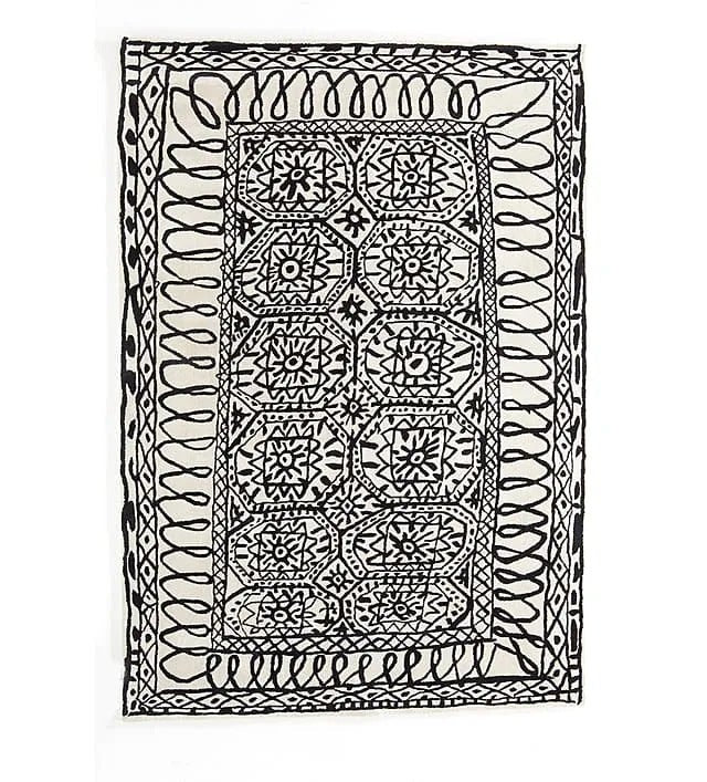 Nanimarquina Black on White Estambul Rug