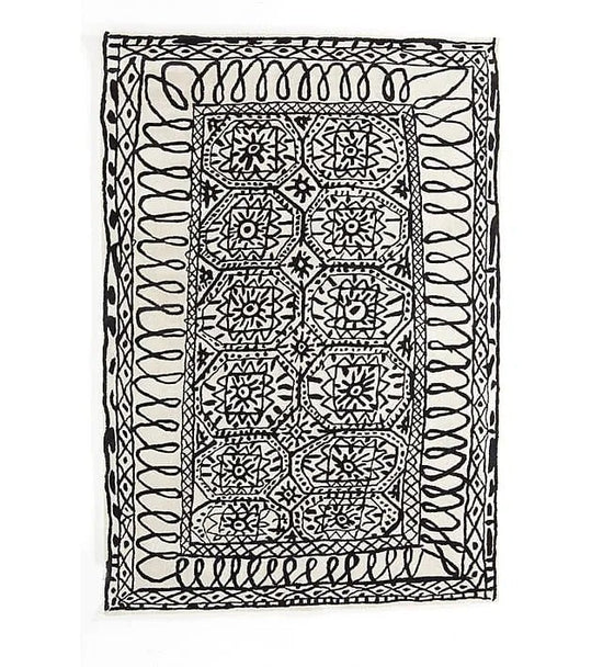 Nanimarquina Black on White Estambul Rug