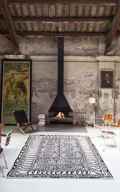 Nanimarquina Black on White Estambul Rug