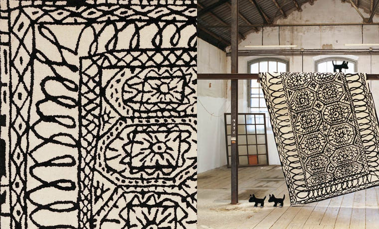Nanimarquina Black on White Estambul Rug