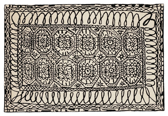Nanimarquina Black on White Estambul Rug