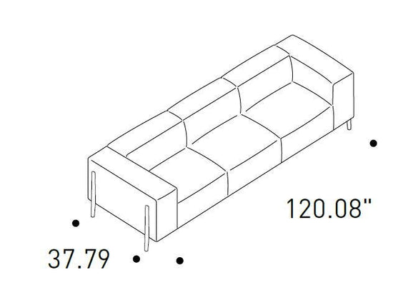Pianca All-in Sofa with Low Backrest