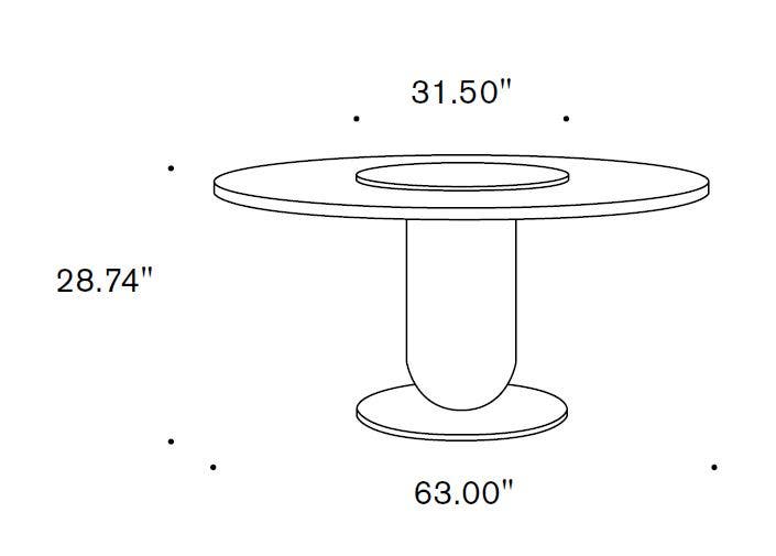 Pianca Ettore Table with Lazy Susan