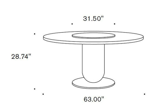 Pianca Ettore Table with Lazy Susan