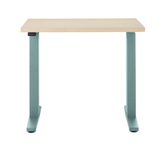 Herman Miller Motia® Sit-to-Stand Rectangular Table T-Foot, Dipped in Colour