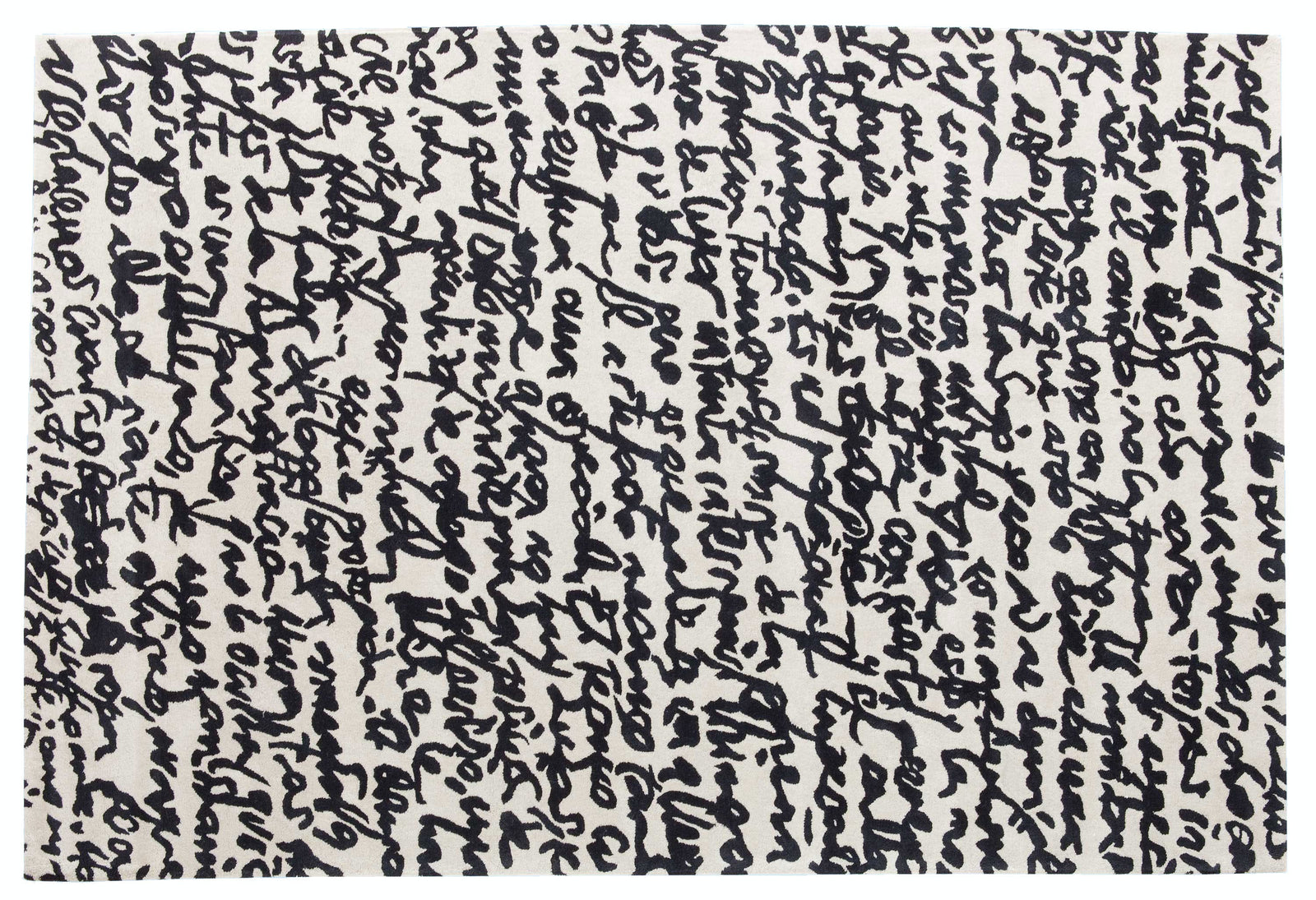 Nanimarquina Black on White Manuscrit Rug