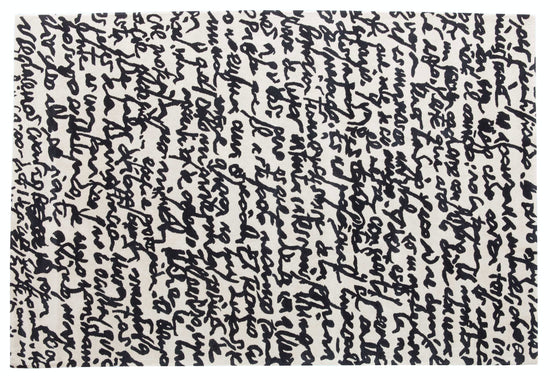 Nanimarquina Black on White Manuscrit Rug