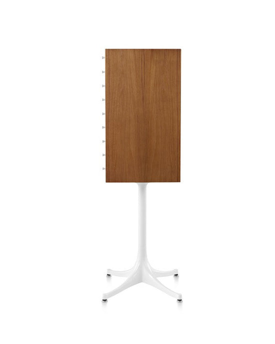 Teak case with Studio White pedestal