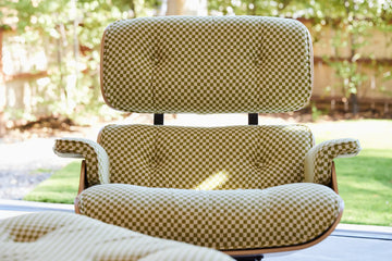 Checkered arm best sale chair